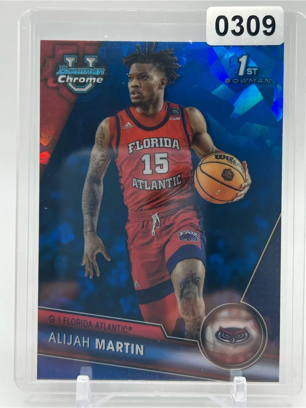 Alijah Martin Florida Atlantic Basketball Trading Card 🏀 1st Bowman